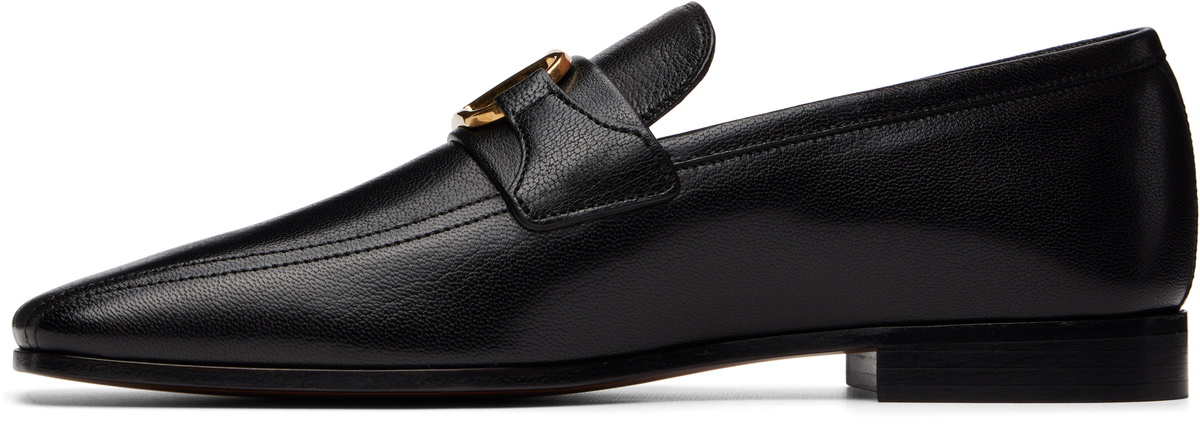 Valentino Garavani Black VLogo Signature Kidskin Loafers