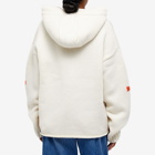 JW Anderson Women's Anchor Logo Knitted Hoody in White/Orange