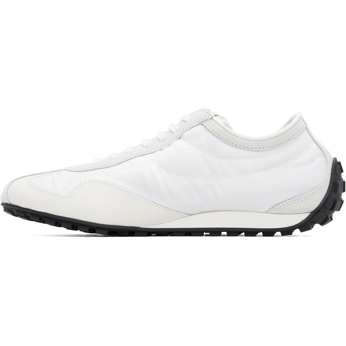 BALMAIN White Racing Low Sneakers