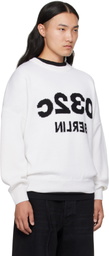032c White Selfie Sweater