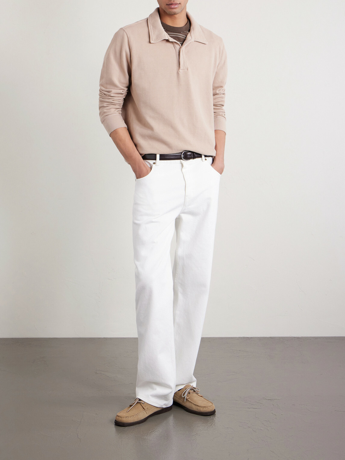 Les Tien - Cotton-Piqué Polo Shirt - Neutrals