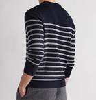 ERMENEGILDO ZEGNA - Wool and Cashmere-Blend Jacquard Sweater - Blue