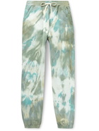 JOHN ELLIOTT - LA Tapered Tie-Dyed Loopback Cotton-Jersey Sweatpants - Green - XS