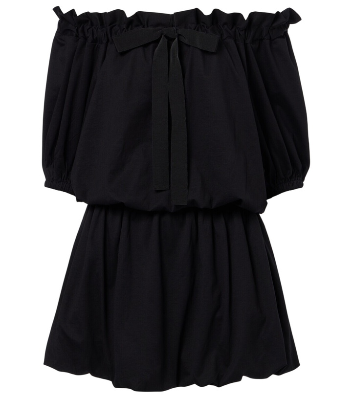 Photo: Patou Tie-neck cotton faille minidress