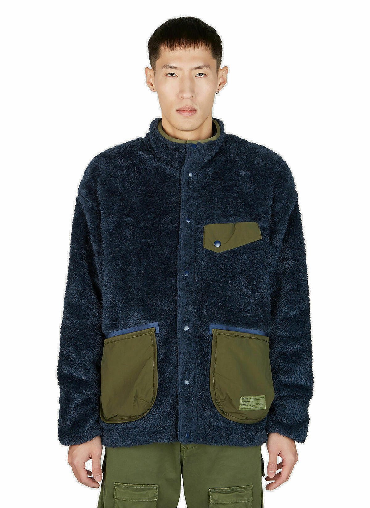 Reversible Utility Fleece Jacket in Dark Blue Liberaiders