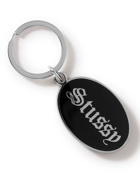 Stussy - O.E Logo-Print Silver-Tone and Enamel Keyring