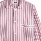 Tekla Fabrics Sleep Shirt in Rhubarb Stripes