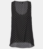 Wardrobe.NYC Polka-dot silk tank top