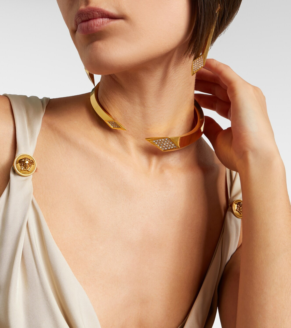 Versace Crystal-embellished choker