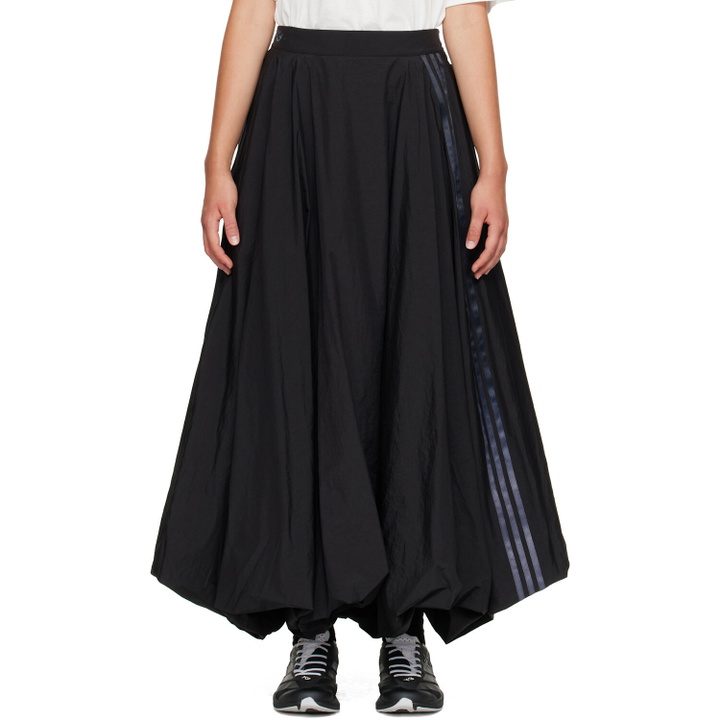 Photo: Y-3 Black Gradient 3-Stripes Nylon Balloon Midi Skirt