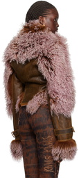 Jean Paul Gaultier Brown & Purple KNWLS Edition Leather Jacket