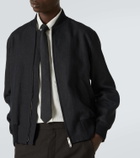 Lardini Linen bomber jacket