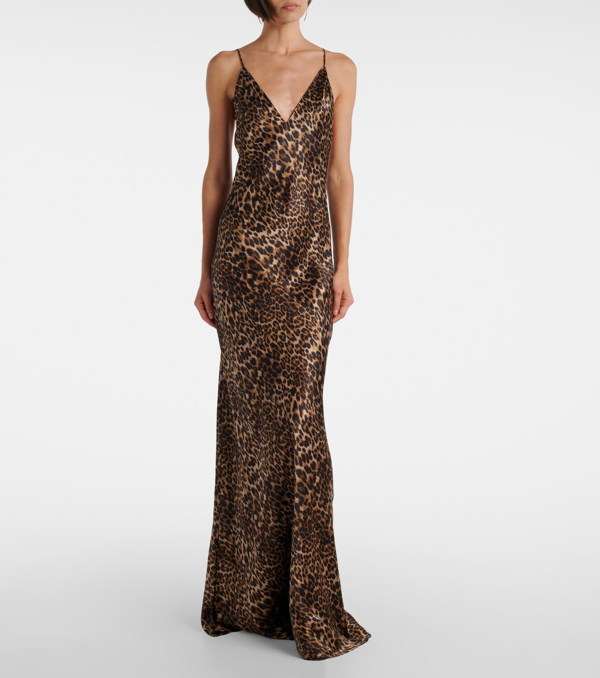 Nili Lotan Ira leopard-print silk gown