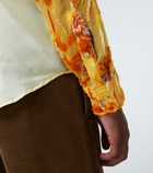 Dries Van Noten - Transparent silk printed shirt