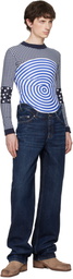 Jean Paul Gaultier Navy & White 'The Vichy & Target' Top