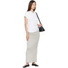 TOTEME Gray Draped Jersey Maxi Skirt