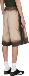 MISBHV Beige Oversize Mud Shorts