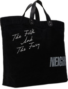 Neighborhood Black Washed Canvas Tote