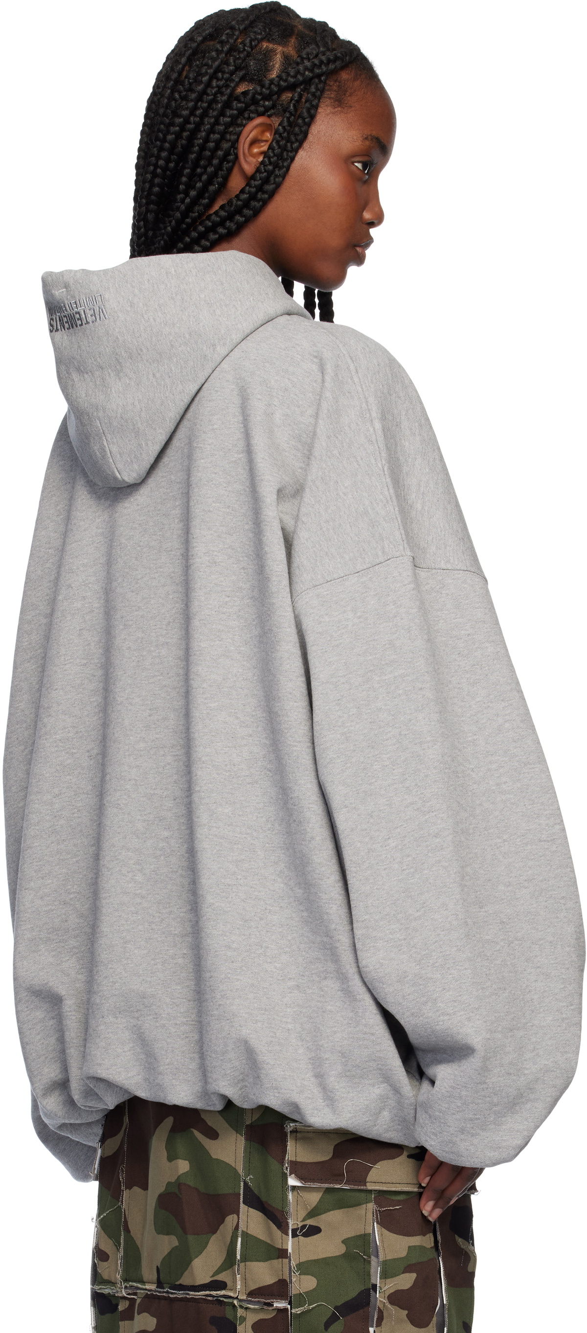 VETEMENTS Gray 'VET' Hoodie Vetements