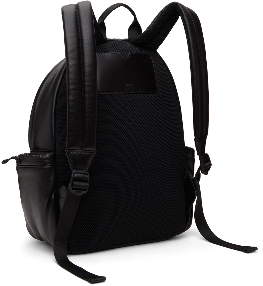 AMI Paris Black Ami de Coeur Backpack AMI
