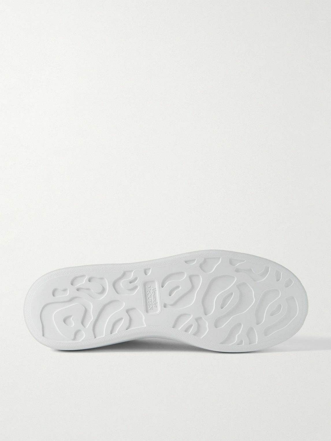 McQueen - Exaggerated-Sole Leather Sneakers - White