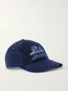 Aimé Leon Dore - Unisphere Embroidered Cotton-Blend Corduroy Baseball Cap - Blue