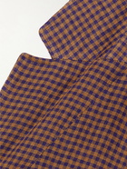 GUCCI - Embellished Checked Linen Blazer - Brown