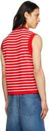 AMI Paris Red Sailor Vest