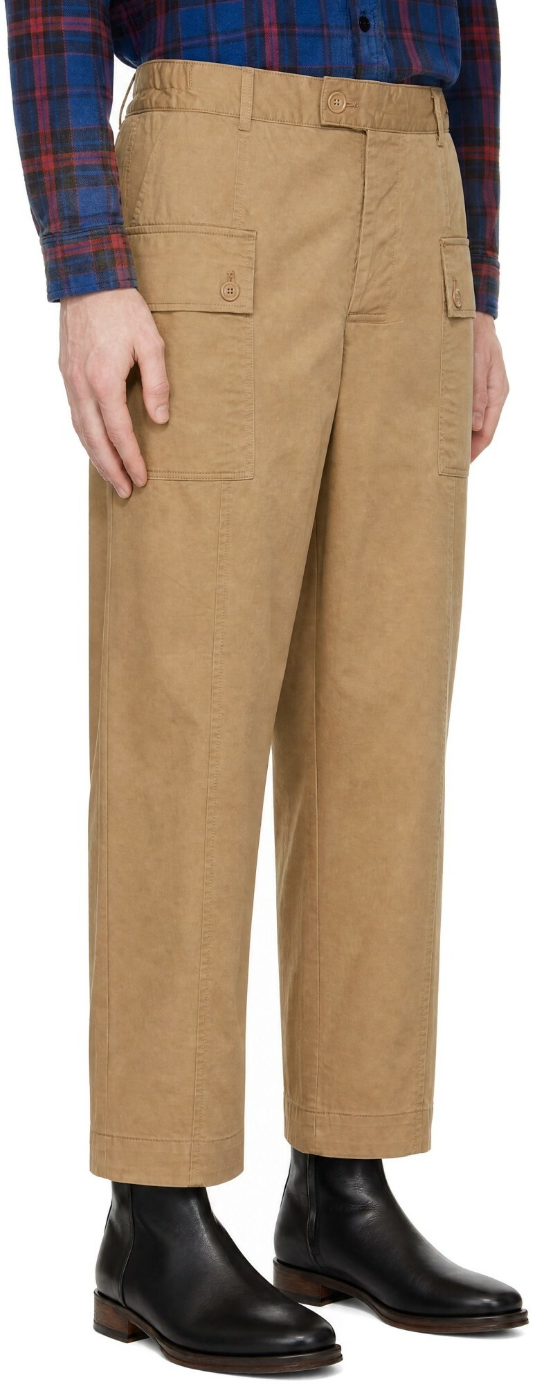 Barbour Tan Maison Kitsuné Edition Cotton Cargo Pants