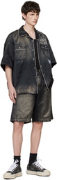 Maison MIHARA YASUHIRO Black 'Hank' OG Sole Shrink Leather Low-Top Sneakers