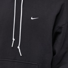 Nike Men's Solo Swoosh Fleece Hoody in Black/White