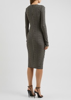 Norma Kamali Printed Ruched Stretch-jersey Midi Dress Black