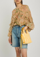 Chloe Stripy Logo-jacquard Canvas Tote bag - Yellow - One Size
