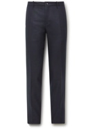 Incotex - Slim-Fit Virgin Wool-Flannel Trousers - Blue