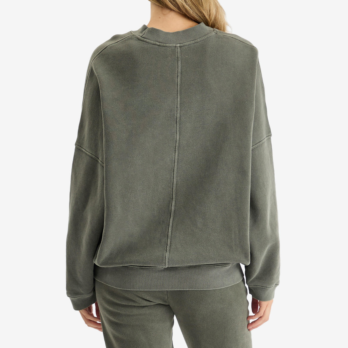 Joah Brown Women's Oversized Crew Sweatshirt in Washed Sage