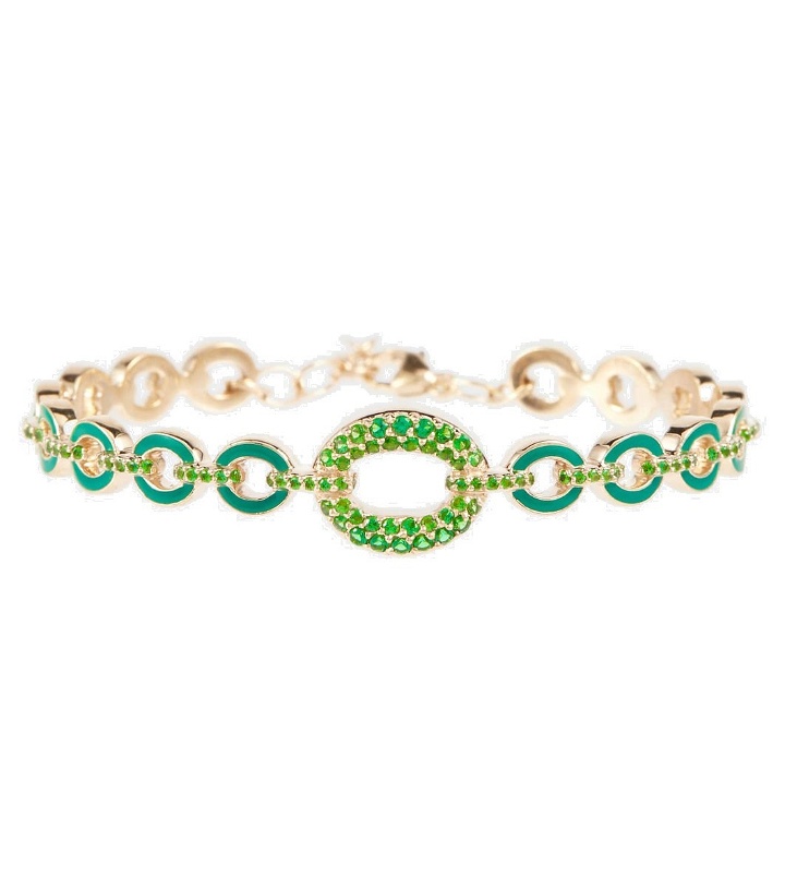 Photo: Nadine Aysoy Catena 18kt gold bracelet with emeralds
