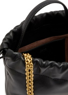 Chloe Icon Charm-embellished Drawstring Leather Pouch - Black - One Size