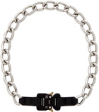 1017 ALYX 9SM Silver Chain & Leather Buckle Necklace