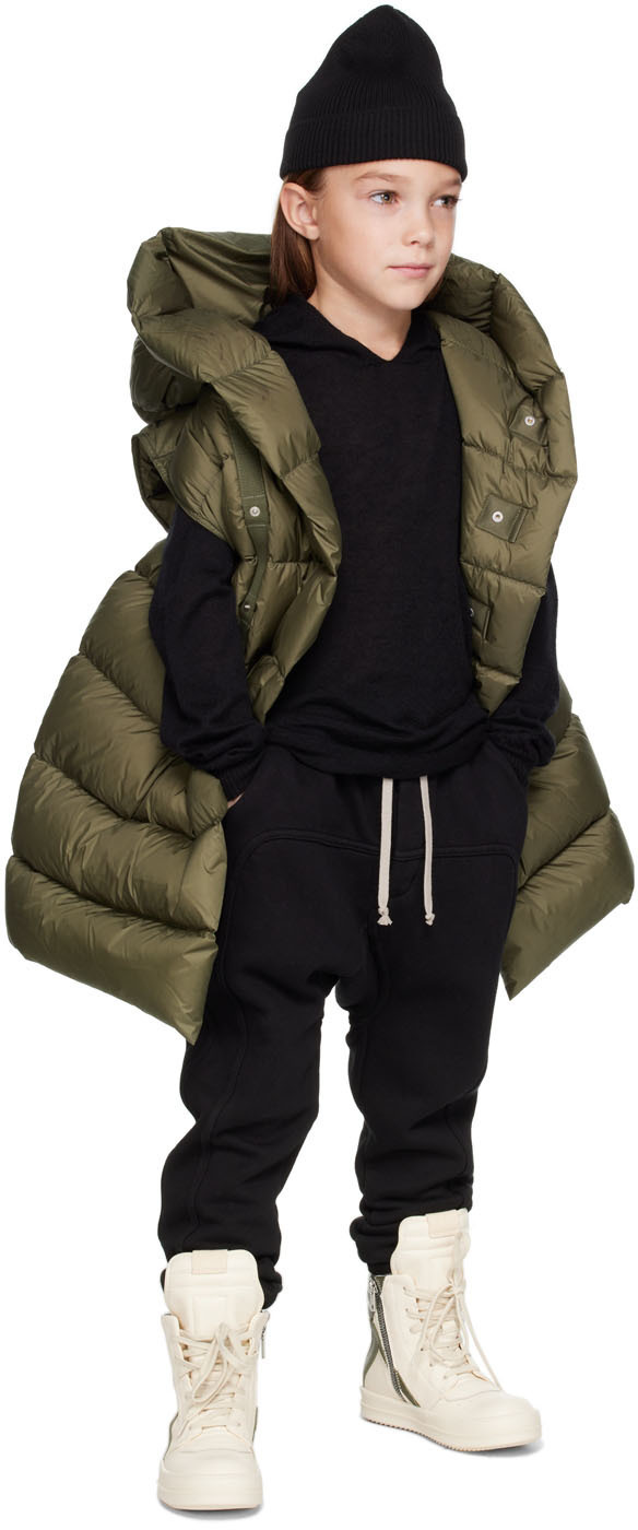 Rick Owens Kids Black Cashmere Hoodie