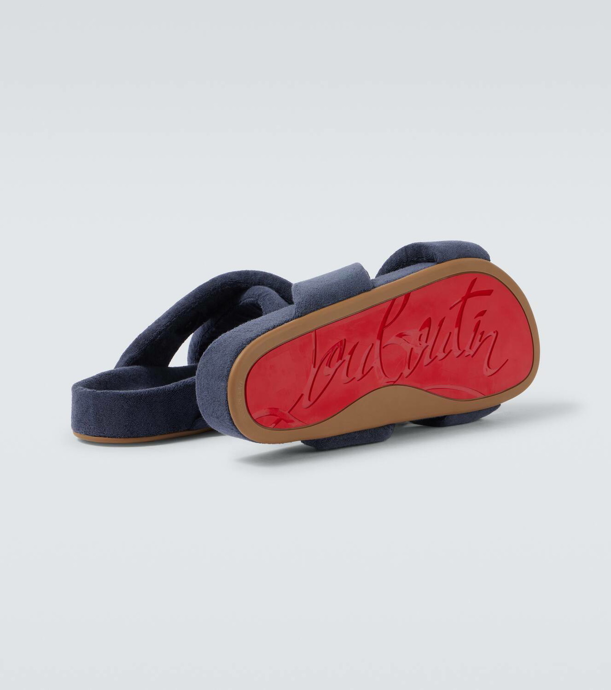 Christian Louboutin Bizzu embroidered logo slides