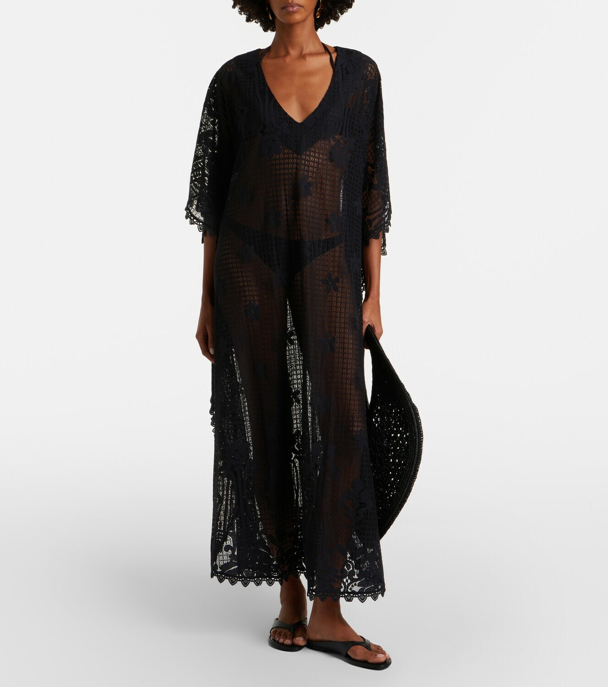 Melissa Odabash Yasin cotton-blend lace kaftan