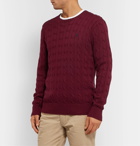 Polo Ralph Lauren - Cable-Knit Cotton Sweater - Burgundy