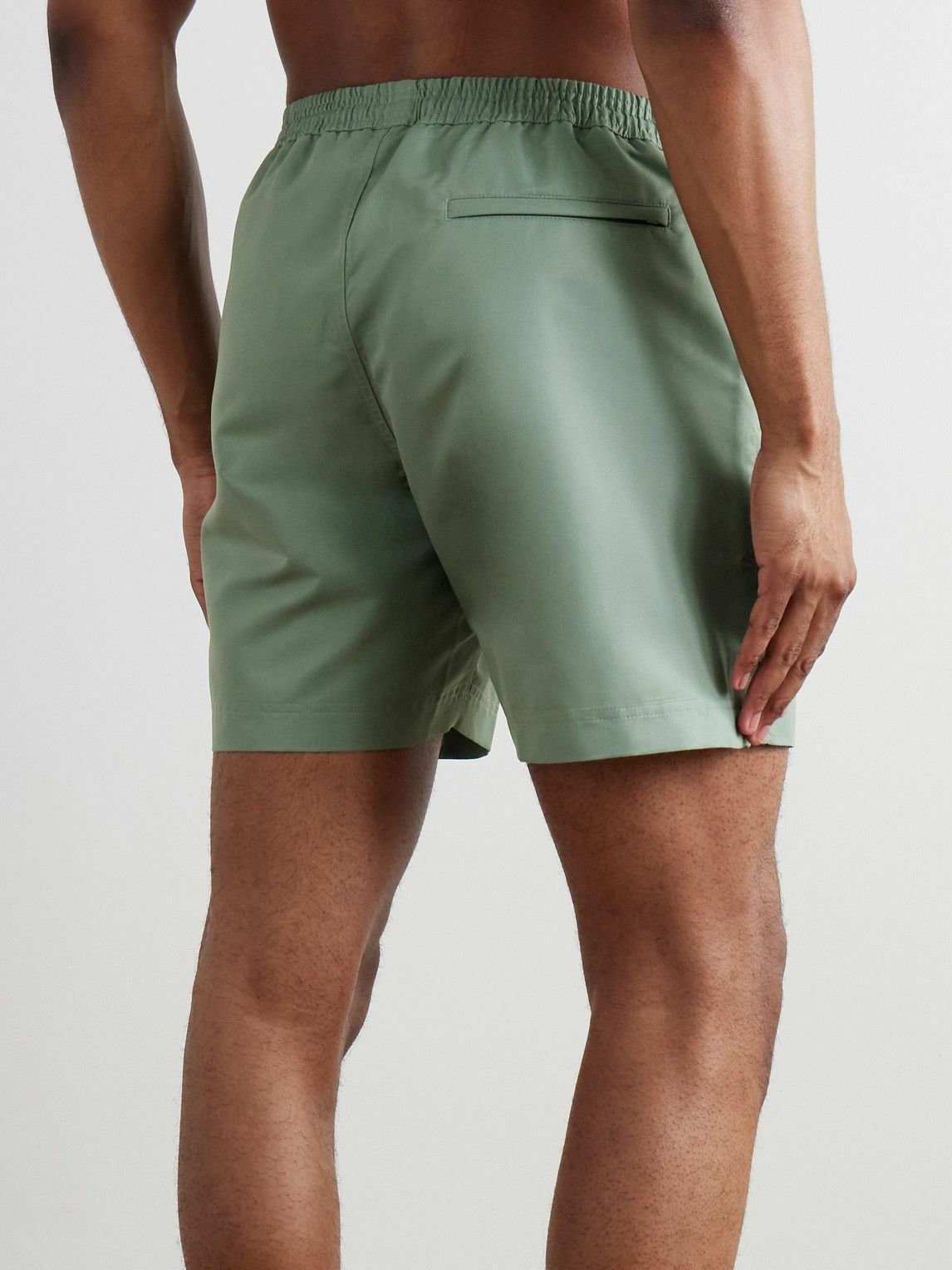 Sunspel - Straight-Leg Mid-Length SEAQUAL®-Blend Swim Shorts - Green