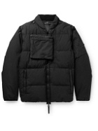 Stone Island Shadow Project - Convertible Quilted Cotton And Nylon-Blend Hooded Down Jacket - Black