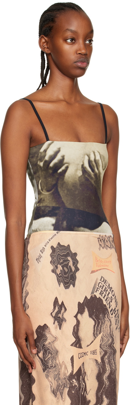 ELLISS SSENSE Exclusive Brown Grab My Body Too Bodysuit