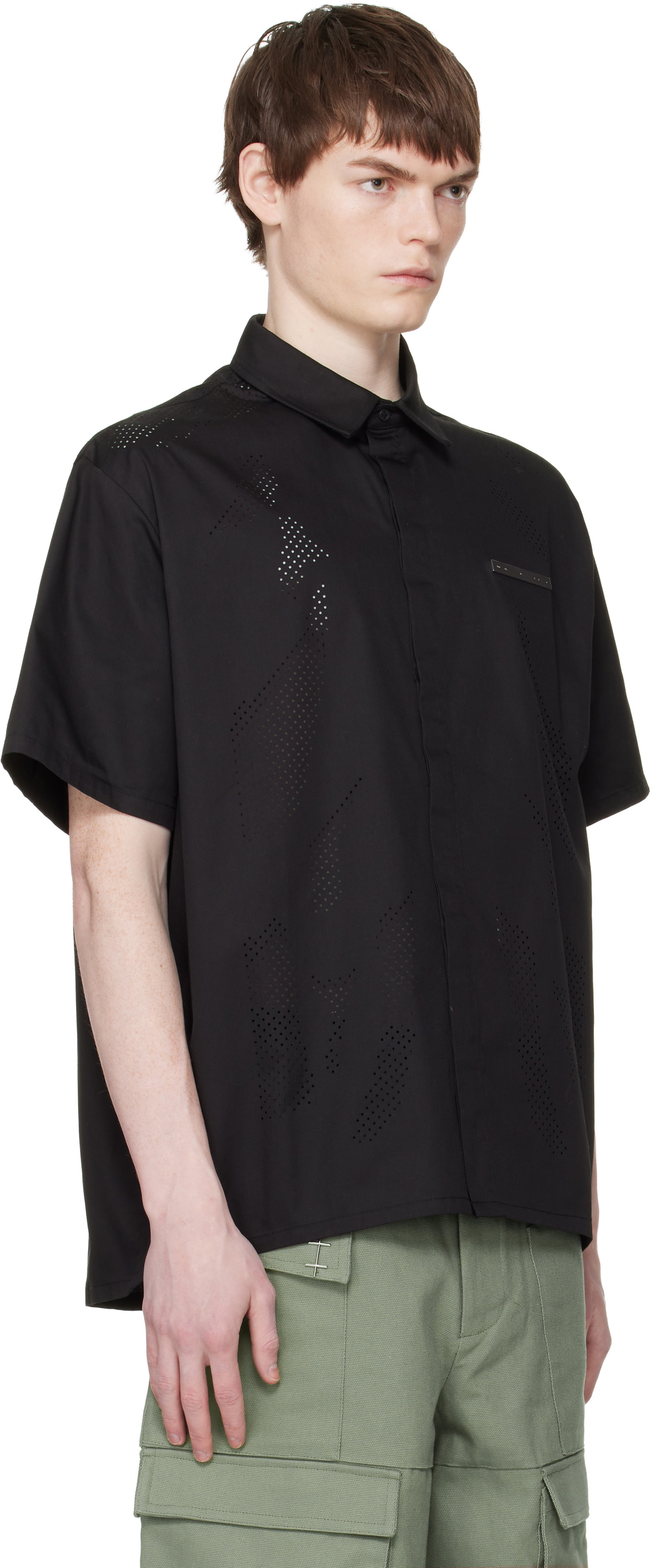 HELIOT EMIL Black Alsoran S/S Shirt