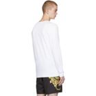 Versace Underwear White Logo Long Sleeve T-Shirt