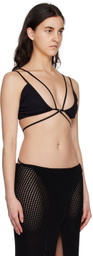 ANDREĀDAMO Black Double Strap Bra