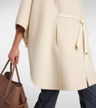 Loro Piana Salzburg leather-trimmed cashmere cape