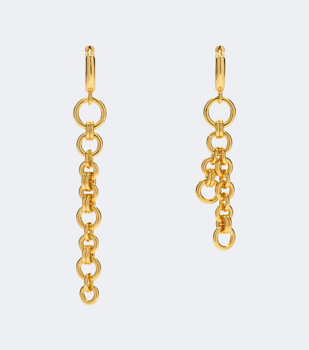 Déhanche Revenge asymmetric chain drop earrings